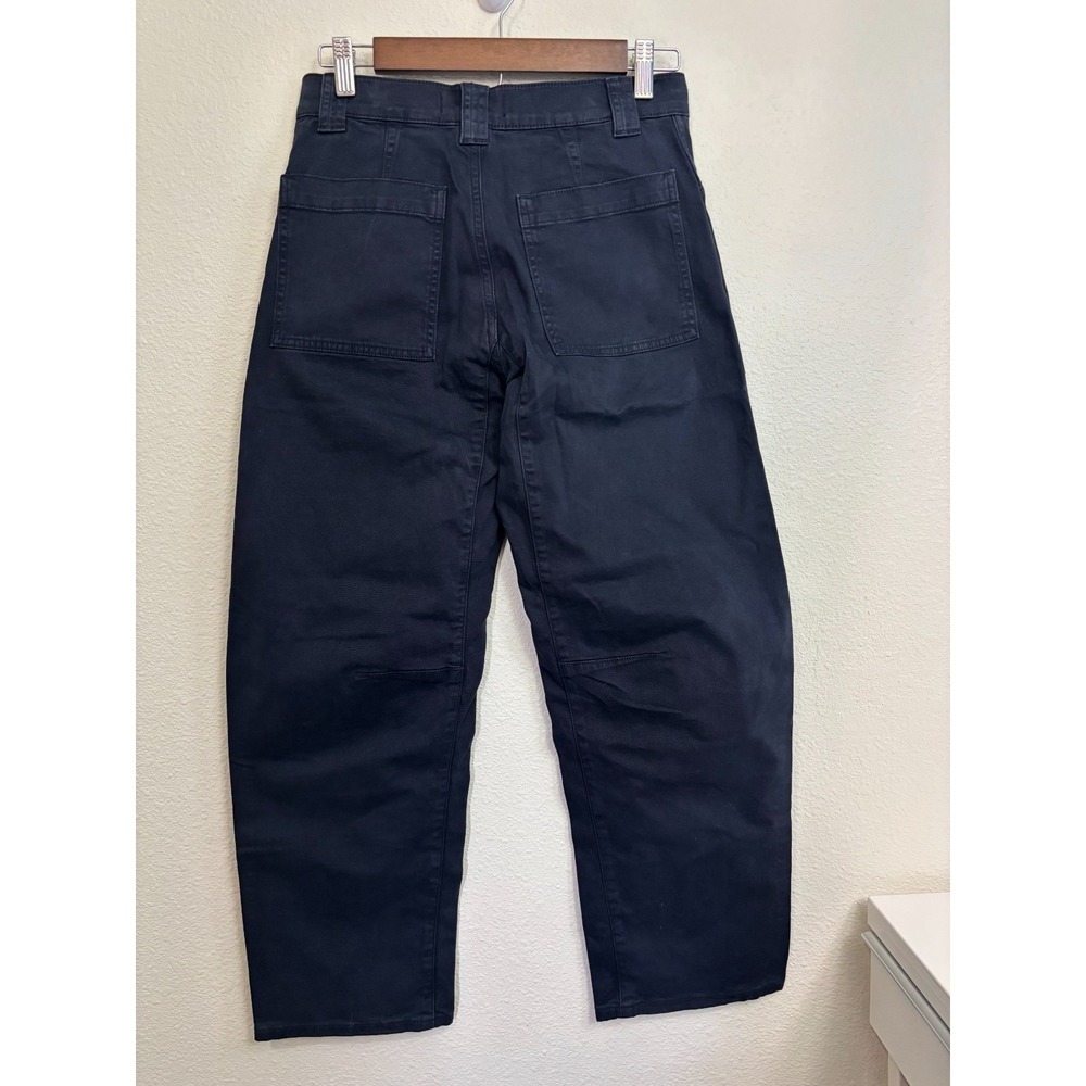 NWT Navy Madewell Women's The Darted Barrel-Leg Utility Workwear Pant 24 #NV176 - Picture 4 of 10